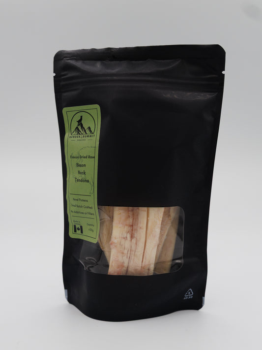 Freeze Dried Bison Neck Tendons