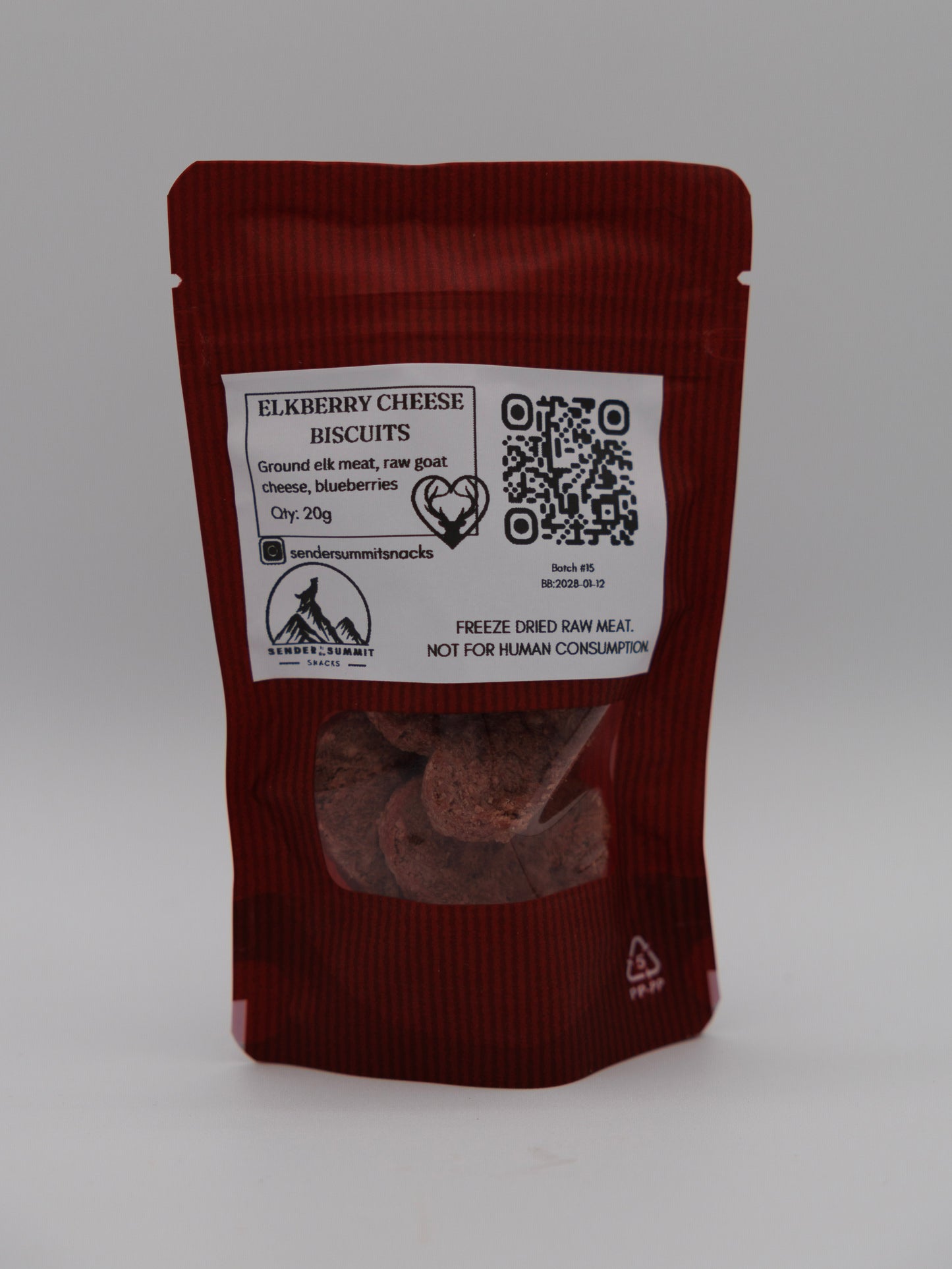 Biscuits au fromage aux baies d'élan lyophilisés