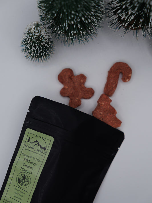 Biscuits au fromage aux baies d'élan lyophilisés