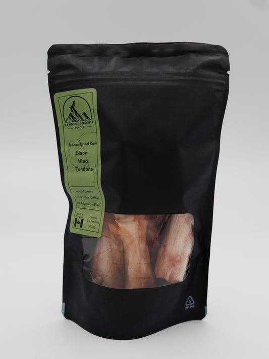 Freeze Dried Bison Hind Tendons